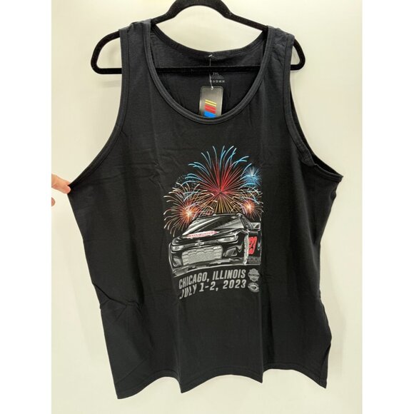 Nascar Other - Nascar Tank Top Mens Shirt 2XL 2023 Chicago Street Race Fireworks Black New